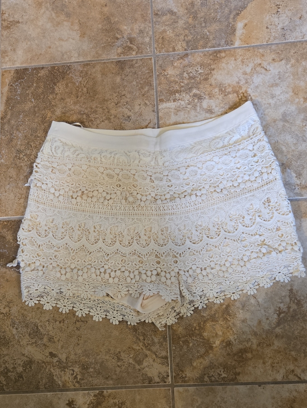 Ark & Co White Crochet Lace Skort Shorts